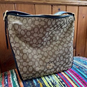 Coach Women’s Dufflette in signature khaki/brown